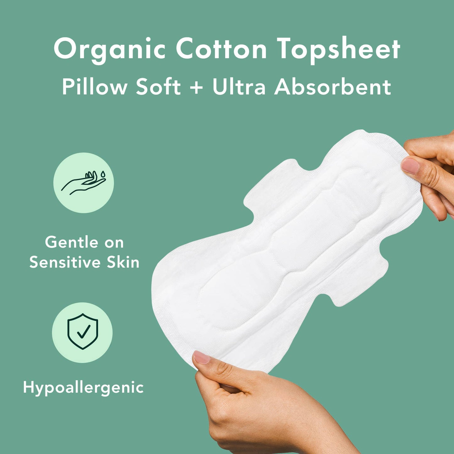 Rael Organic Cotton Cover Pads - Large