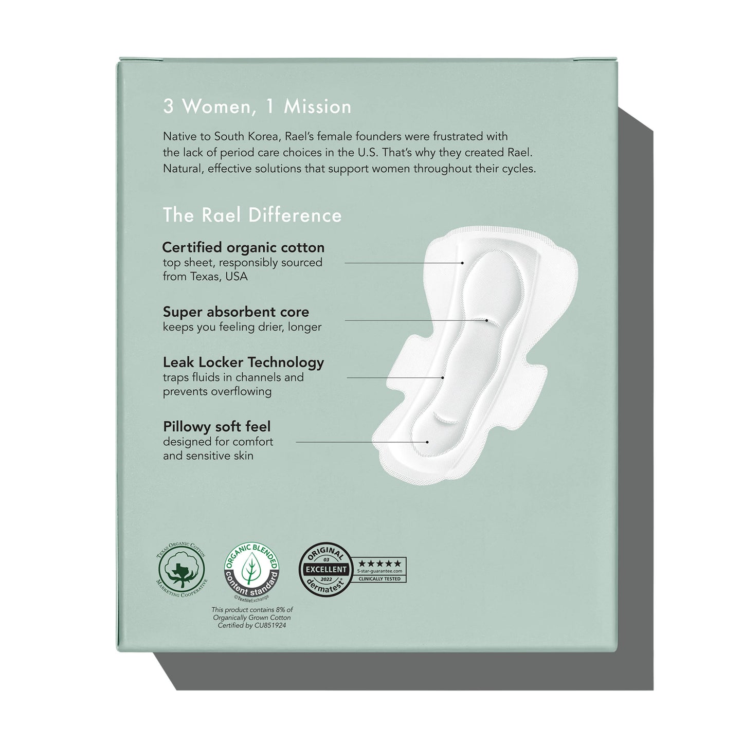 Rael Organic Cotton Cover Pads - Large