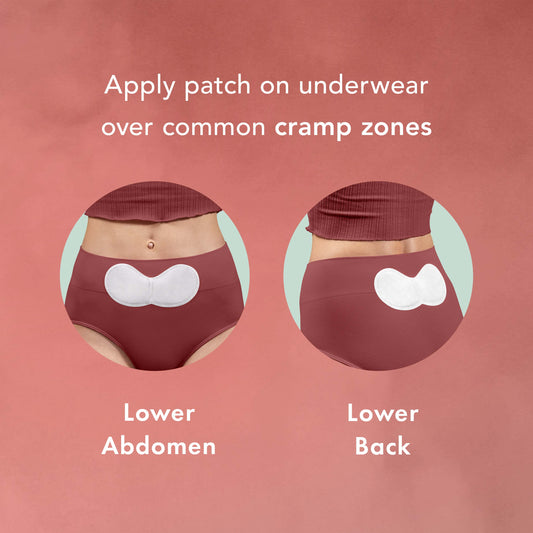 Rael Heating Patch for Menstrual Cramps with Extra Coverage